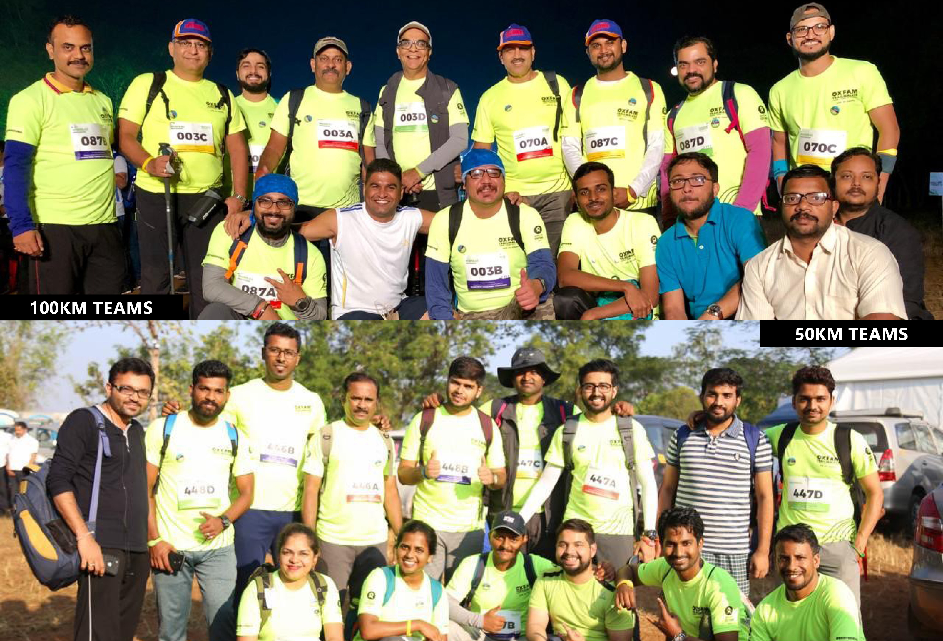  Six teams from Afcons participated in OXFAM Trailwalker (three each in 50 and 100km trails) to raise funds and help people in need