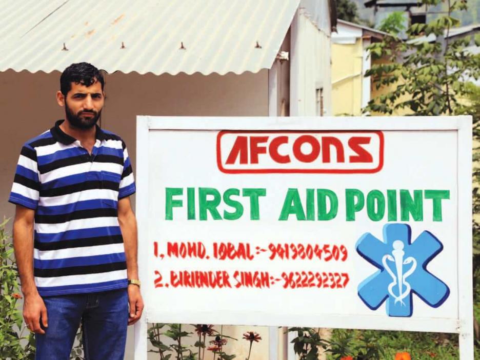 Afcons has helped provide first-aid facilities to locals