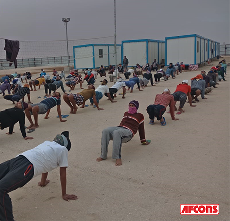 Fitness sessions organised for overall wellbeing of employees during lockdown afcons