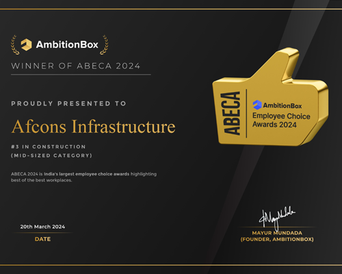 Afcons honoured with Employee Choice Award