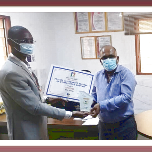 Award of Excellence (1st Edition 2019-2020) by Caisse Nationale De Prevoyance Sociale