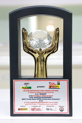 Best Private Sector Infra Construction Enterprise for Afcons